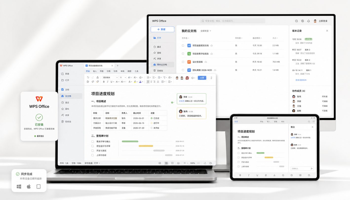 WPS Office 全平台下载中心展示
